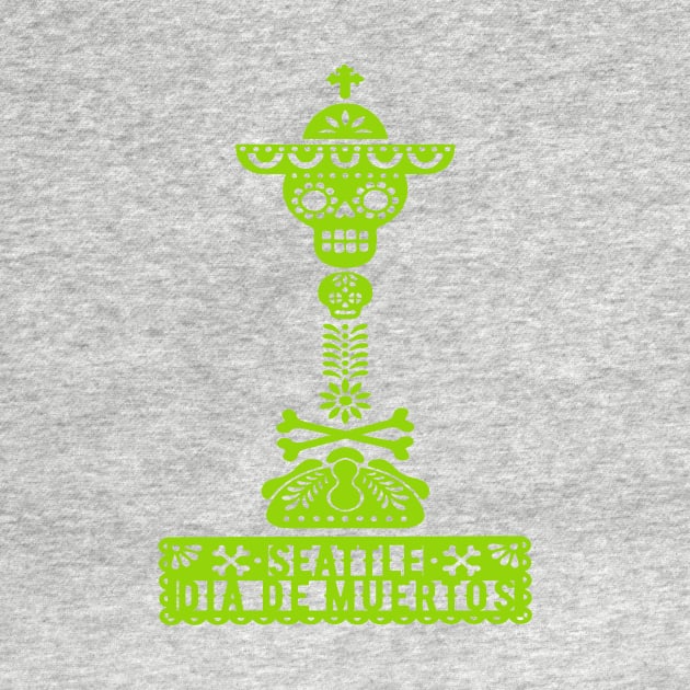 Calavera Space Needle T-Shirt by Festival Dia de Muertos Seattle